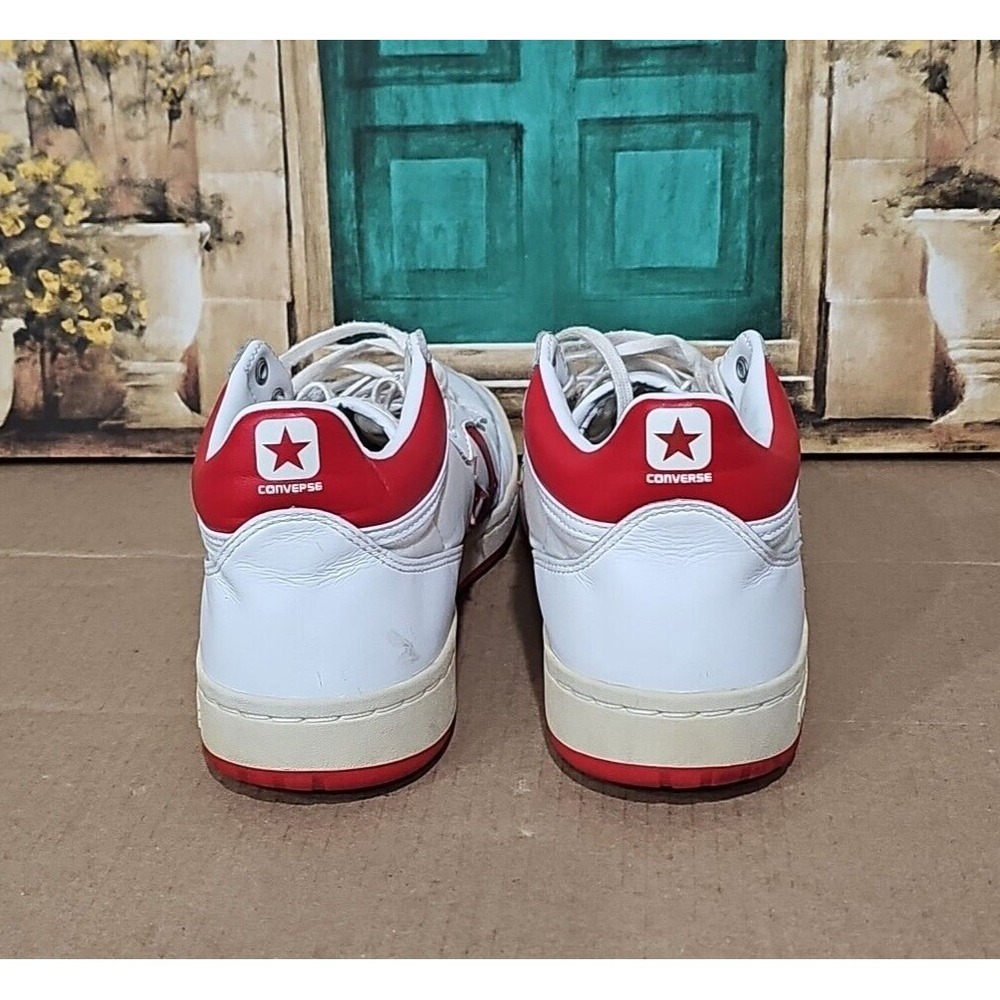 Converse Fastbreak 83 Mid White Casino Red Shoes Men's Sz 10 Women's Sz 11.5 - Picture 4 of 8